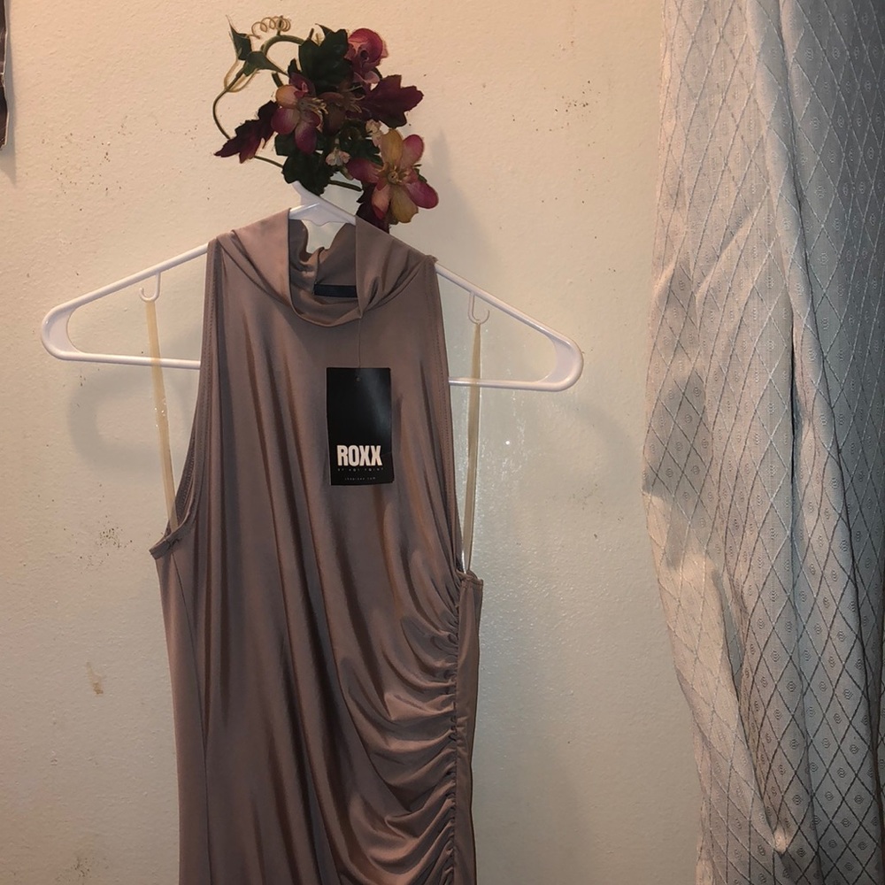 hi NK SL VLS SCrunch long dresss  #Capuccino